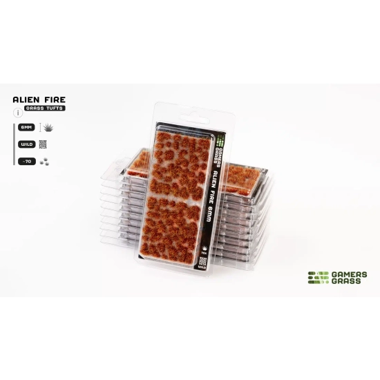 Gamers Grass Special Tufts – 6 mm – Alien Fire Tuft (Wild) | Ogniste kępki trawy do podstawek i dioram sci-fi/fantasy